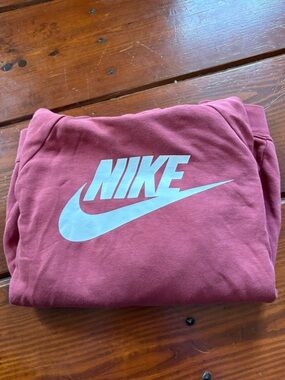 Nike Hoodie Mauve Pink with White Logo